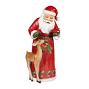 Woodland Storybook Garden Statue, Resin Statue, Santa and Deer, 15"H