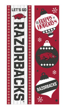 46" Double Sided Leaner, University of Arkansas, Christmas