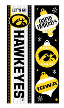 46" Double Sided Leaner, University of Iowa, Christmas