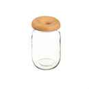 Clear Vase with Round Terracotta Rim