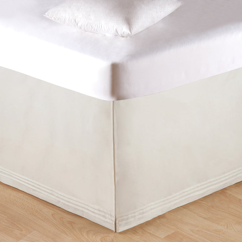 Soft White Tailored Q BedSkirt