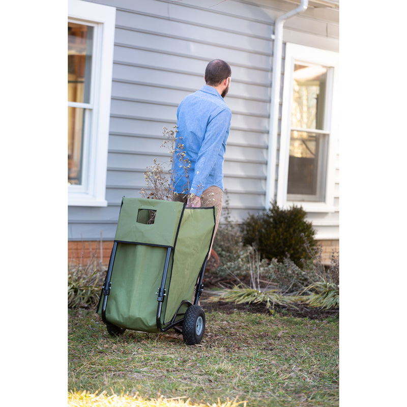 Evergreen Garden Tools & Supplies,Foldable Wheel Barrow,27.56x24.8x37.4 Inches