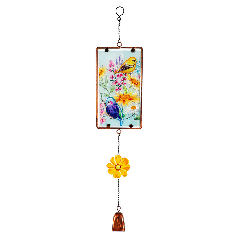 What She Shed Garden Decor, Glow-in-the-Dark Stained Glass Outdoor Hanging Decor, Asst of 3