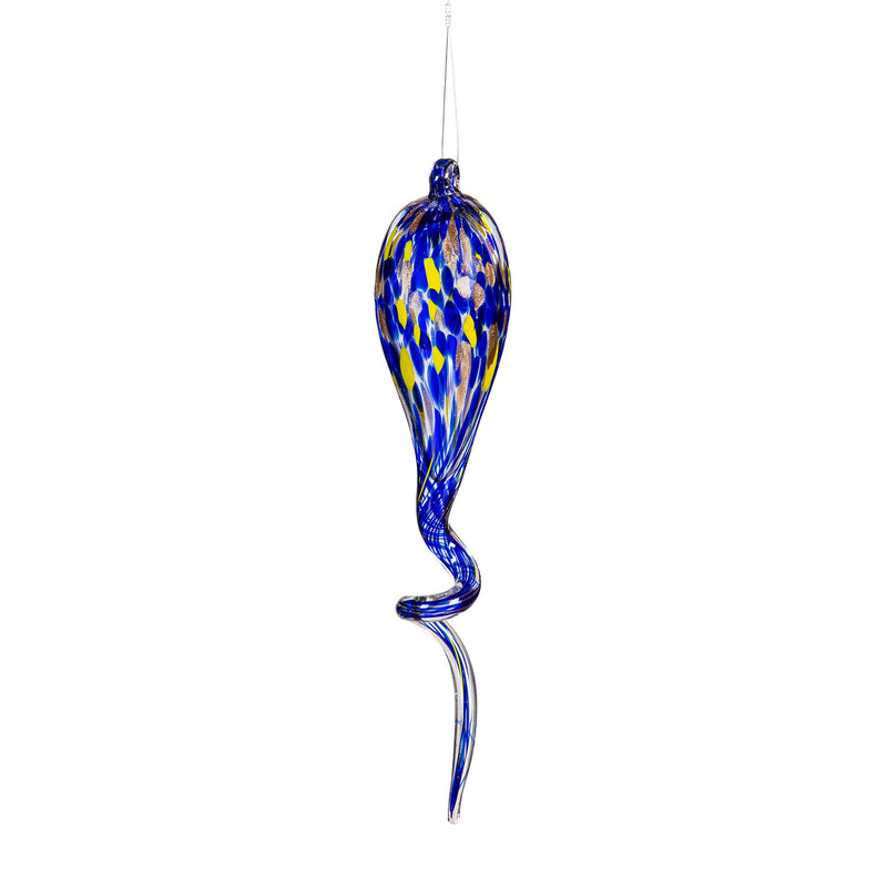 Outdoor Glass Swirly Ornament, Set of 3