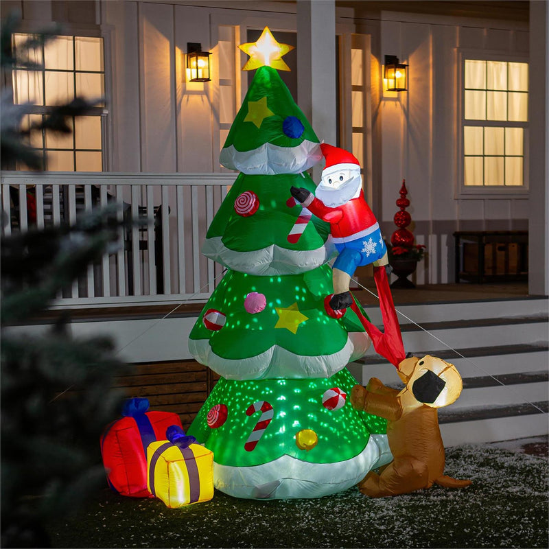 EverInflatable, Santa & Puppy Christmas Tree, 7FT