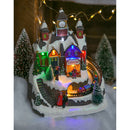 8'' LED Train Station Scene with Animated Train and 8 Holiday Songs,8led368