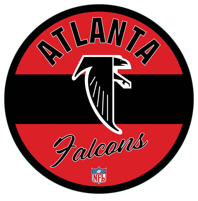 Atlanta Falcons NFL Football Large Round Vintage Edgelite LED Decor