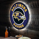 Baltimore Ravens NFL Football Large Round Edgelite LED Decor