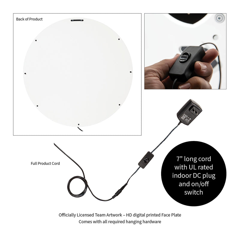 Dallas Cowboys NFL Football Large Round Edgelite LED Decor
