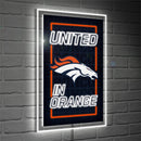 Denver Broncos NFL Football Rectangle Neolite LED Decor
