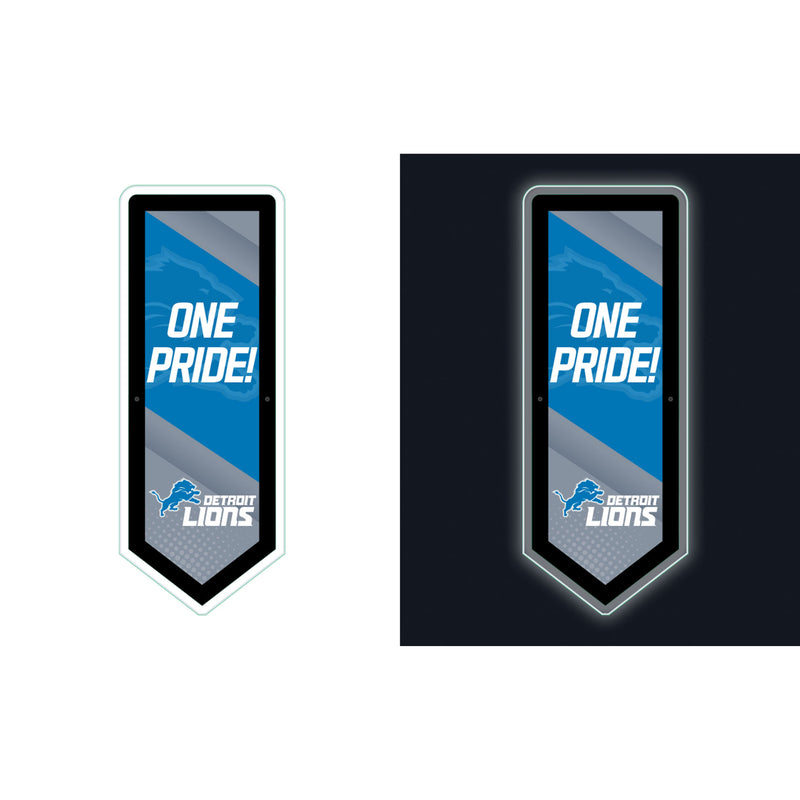 Detroit Lions NFL Football Pennant Glazelite LED Decor