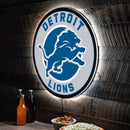Detroit Lions NFL Football Large Round Edgelite LED Decor