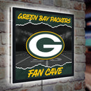 Green Bay Packers 23"H x 23"L LED Wall Decor, Edgelite, Square