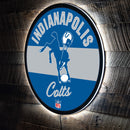 Indianapolis Colts NFL Football Large Round Vintage Edgelite LED Decor