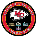 Kansas City Chiefs Multi-Win Superbowl Champions Football Round LED Wall Decor