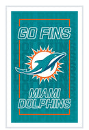 Miami Dolphins NFL Football Rectangle Neolite LED Decor