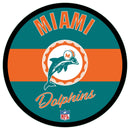 Miami Dolphins NFL Football Large Round Vintage Edgelite LED Decor