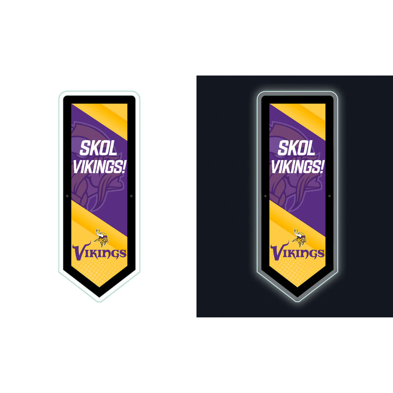 Minnesota Vikings NFL Football Pennant Glazelite LED Decor