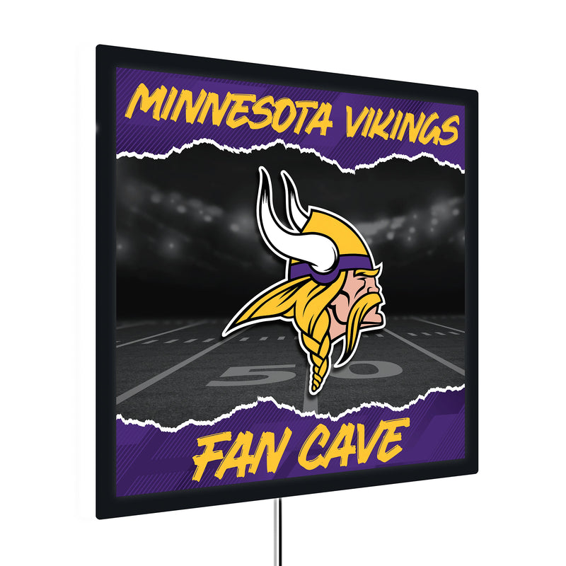 Minnesota Vikings 23"H x 23"L LED Wall Decor, Edgelite, Square