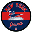 New York Giants NFL Football Large Round Vintage Edgelite LED Decor