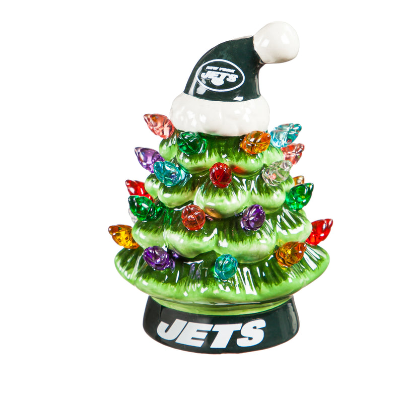 4" Mini LED Tabletop Christmas Tree, New York Jets,8led3821mt