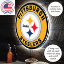 Pittsburgh Steelers NFL Football Large Round Edgelite LED Decor