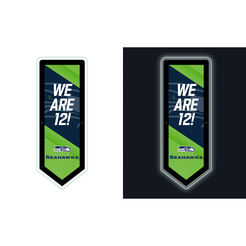 Seattle Seahawks NFL Football Pennant Glazelite LED Decor