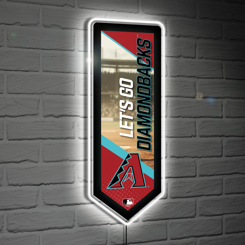 Arizona Diamondbacks Baseball Pennant Glazelite LED Decor