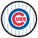 Chicago Cubs Baseball Pinstripe Round LED Wall Decor