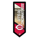 Cincinnati Reds Baseball Pennant Glazelite LED Decor