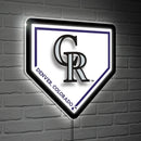 Colorado Rockies, LED Wall Decor, Edgelite, Baseball Homeplate