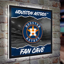 Houston Astros 23"H x 23"L LED Wall Decor, Edgelite, Square