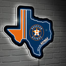 Houston Astros Baseball State Shape Edgelite LED Decor