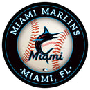 Miami Marlins Baseball Large Round Edgelite LED Decor