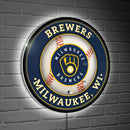 Milwaukee Brewers Baseball Large Round Edgelite LED Decor