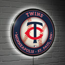 Minnesota Twins Baseball Large Round Edgelite LED Decor