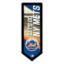 New York Mets Baseball Pennant Glazelite LED Decor