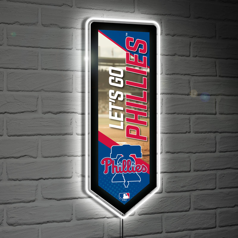 Philadelphia Phillies Baseball Pennant Glazelite LED Decor