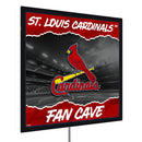St Louis Cardinals 23"H x 23"L LED Wall Decor, Edgelite, Square