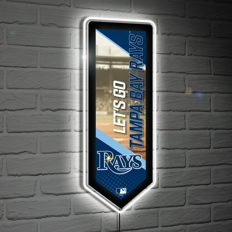 Tampa Bay Rays Baseball Pennant Glazelite LED Decor