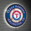 Texas Rangers Baseball Large Round Edgelite LED Decor