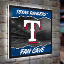 Texas Rangers 23"H x 23"L LED Wall Decor, Edgelite, Square