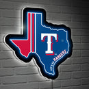 Texas Rangers Baseball State Shape Edgelite LED Decor
