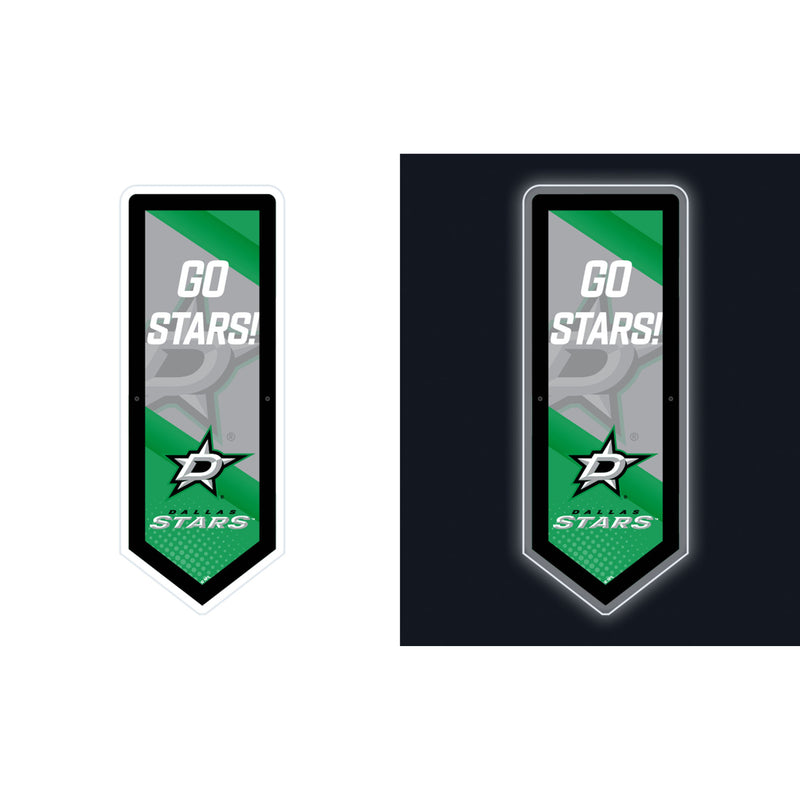 Dallas Stars Hockey Pennant Glazelite LED Decor