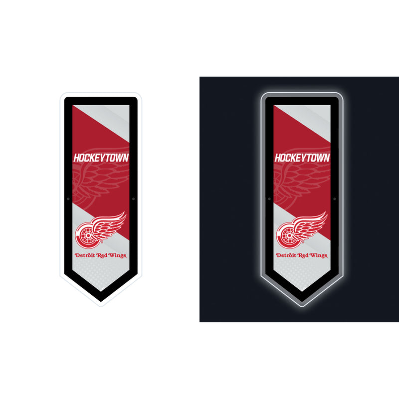 Detroit Red Wings Hockey Pennant Glazelite LED Decor