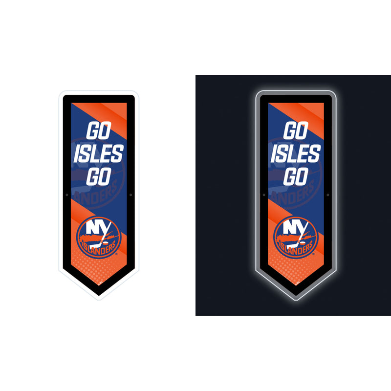 New York Islanders Hockey Pennant Glazelite LED Decor