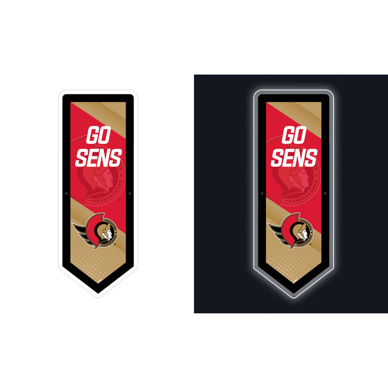 Ottawa Senators Hockey Pennant Glazelite LED Decor