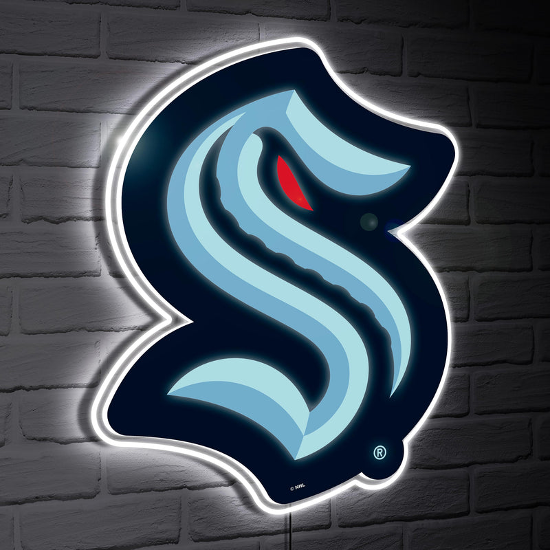 Seattle Kraken LED Wall Decor, Glazelite, Logo