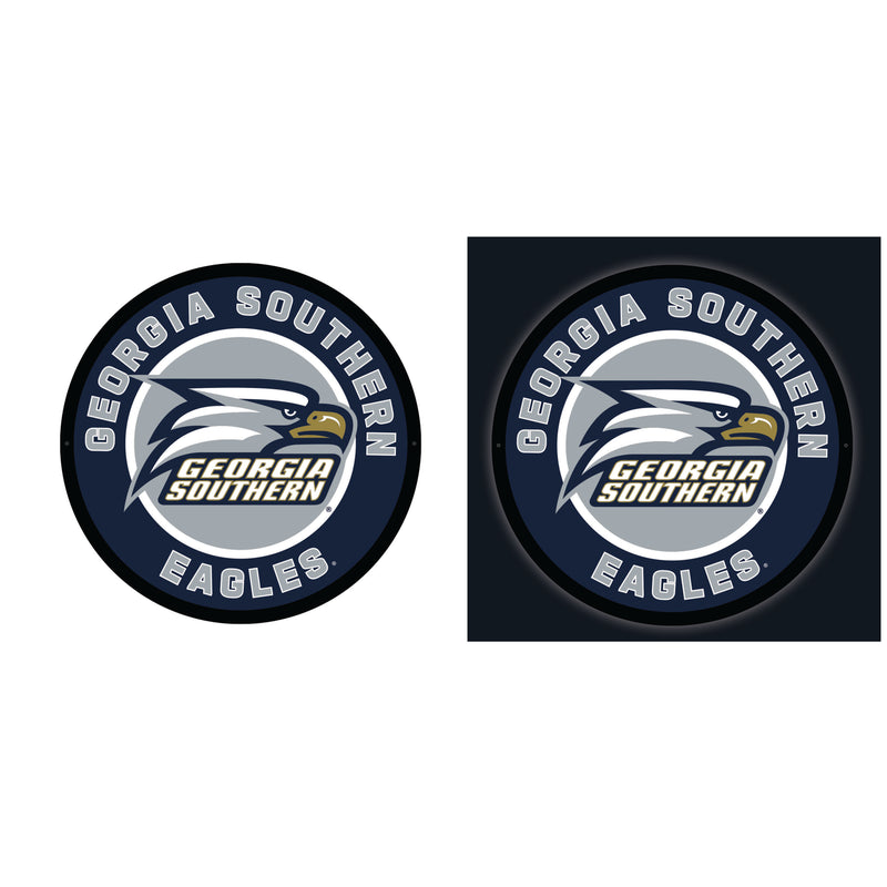 Georgia Southern University College Large Round Edgelite LED Decor