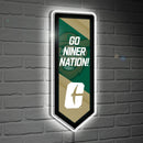 University of North Carolina/Charlotte College Pennant Glazelite LED Decor
